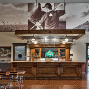 Novawall fabric wrapped panel above bar area at Summit Brewery